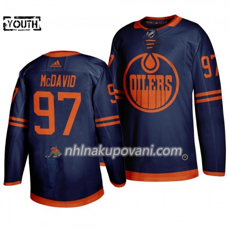Edmonton Oilers Dresy Connor McDavid 97 Adidas 2019-2020 Modrý Authentic - Dětské Edmonton Oilers Dresy Connor McDavid 97 Adidas 2019-2020 Modrý Authentic - Dětské